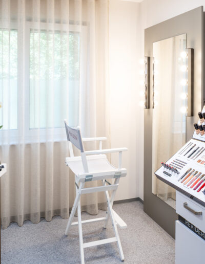 Ansicht MakeUp Bereich Studio Kosmetik Petra Rülling